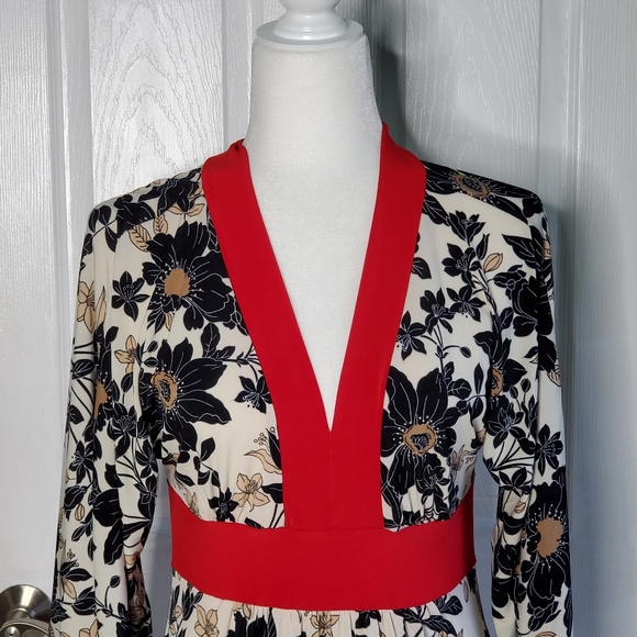 Vintage Cocomo Floral V Neck Tunic Top Small - Picture 3 of 9